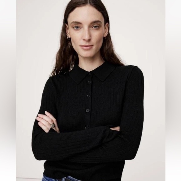 Banana Republic Sweaters - 🆕 Banana Republic Ribbed Merino Polo Sweater